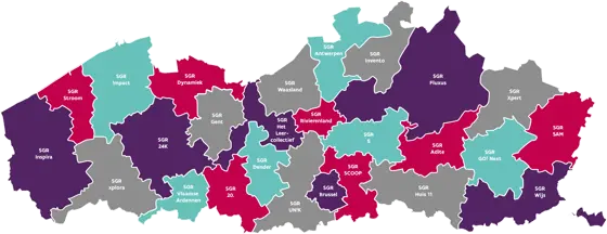 Kaart GO! scholengroepen