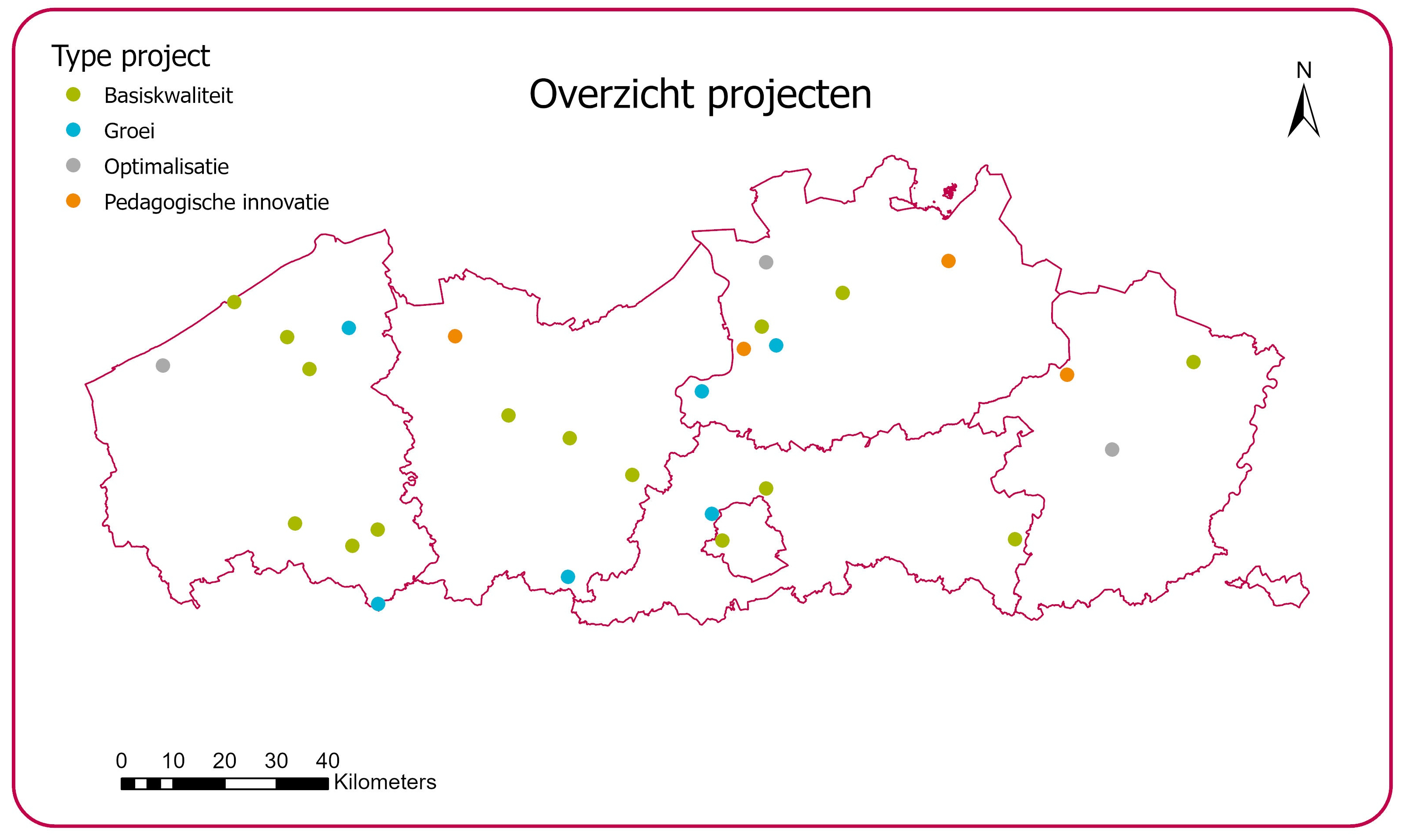 Kaart Infrastructuurinvesteringen GO Heel Vlaanderen