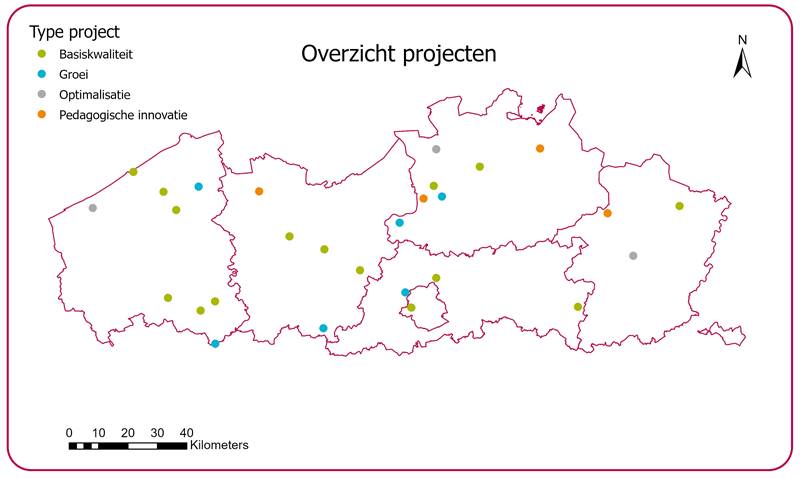 Kaart Infrastructuurinvesteringen GO Heel Vlaanderen